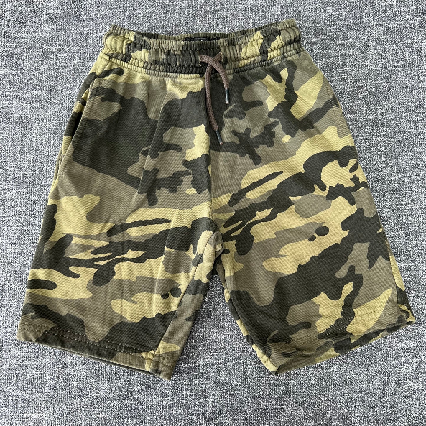 Boys 7-8 Year Green Camo Print Shorts