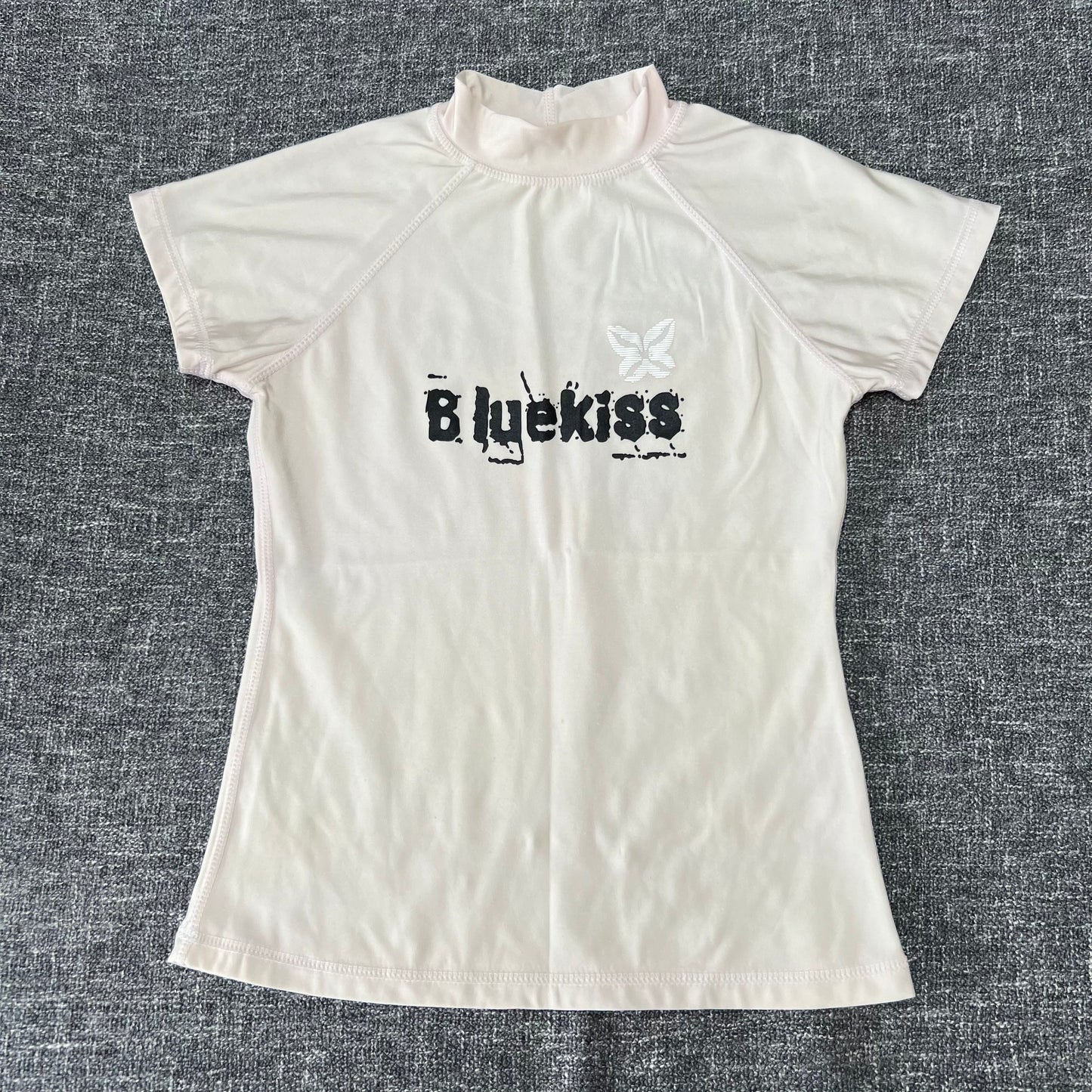 Girls 8-10 Year Cream "Bluekiss" Rash Top