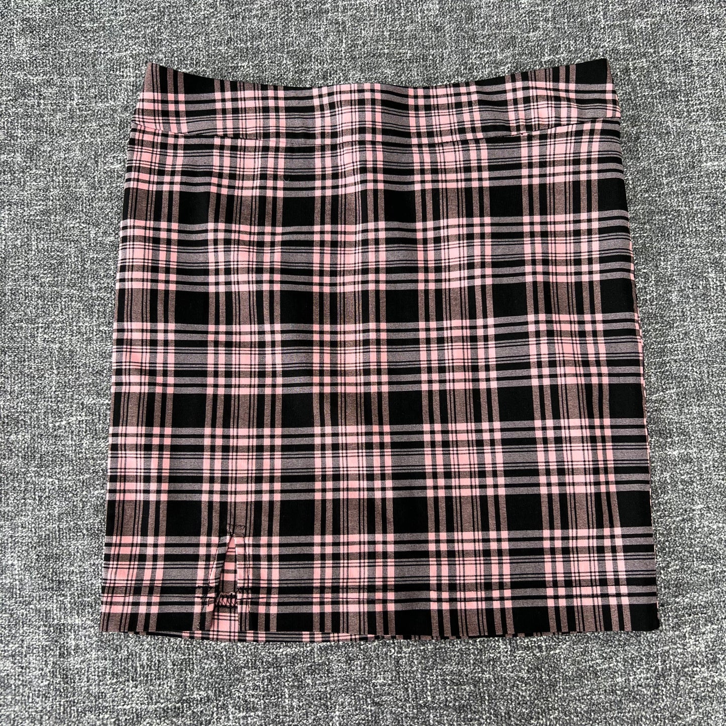 Girls 8-9 Year Pink & Black Checked Pencil Skirt