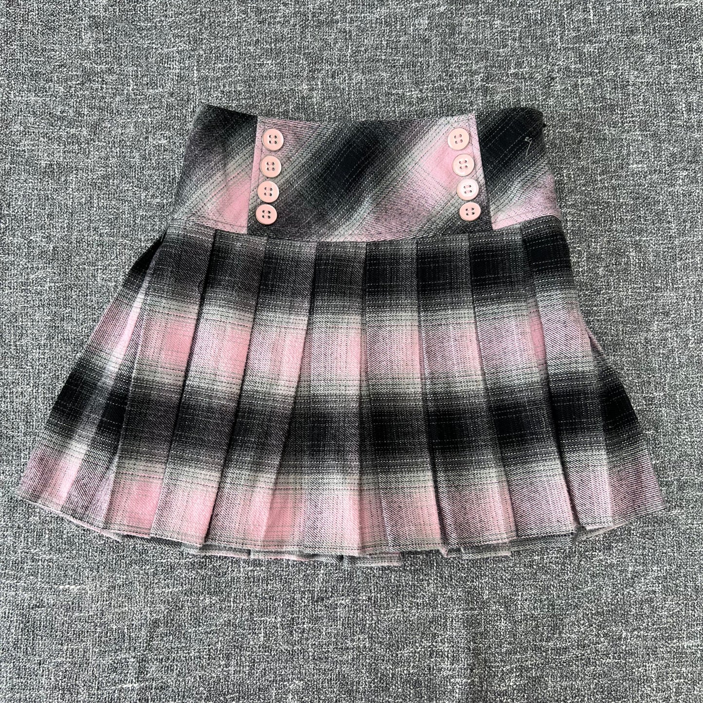 Girls 6-7 Year Pink & Black Tartan Style Winter Skirt