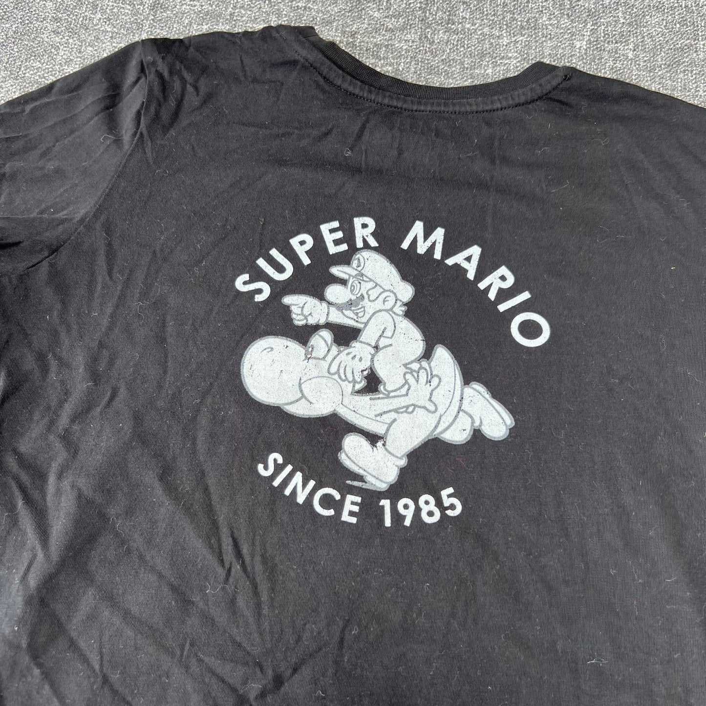 Boys 11-12 Year Black "Supermario" T-shirt