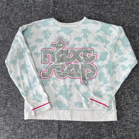 Girls 12-13 Year White & Turquoise "The Next Step" Sweatshirt Jumper