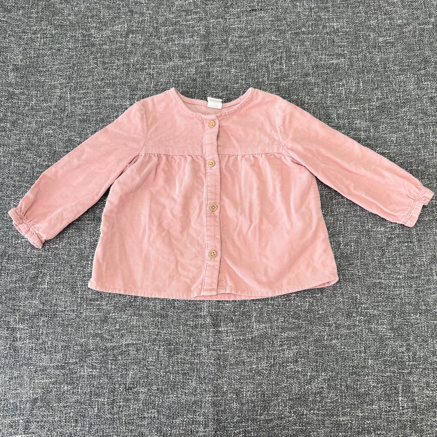 Girls 6-9 Month Plain Pink Cord Shirt Top